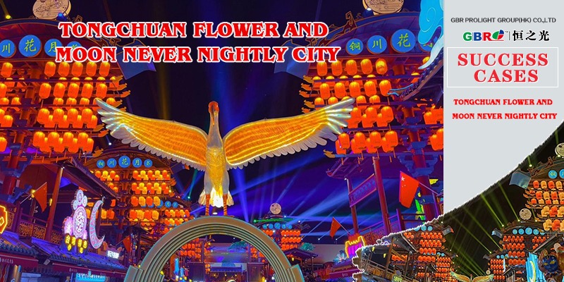 GBR lighting fixtures illuminate Tongchuan Flower and Moon C